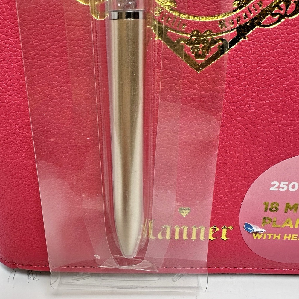 Juicy Couture 2026-2027 Zip Planner Journal Pink Heart Pen 18 Month New - Picture 5 of 12